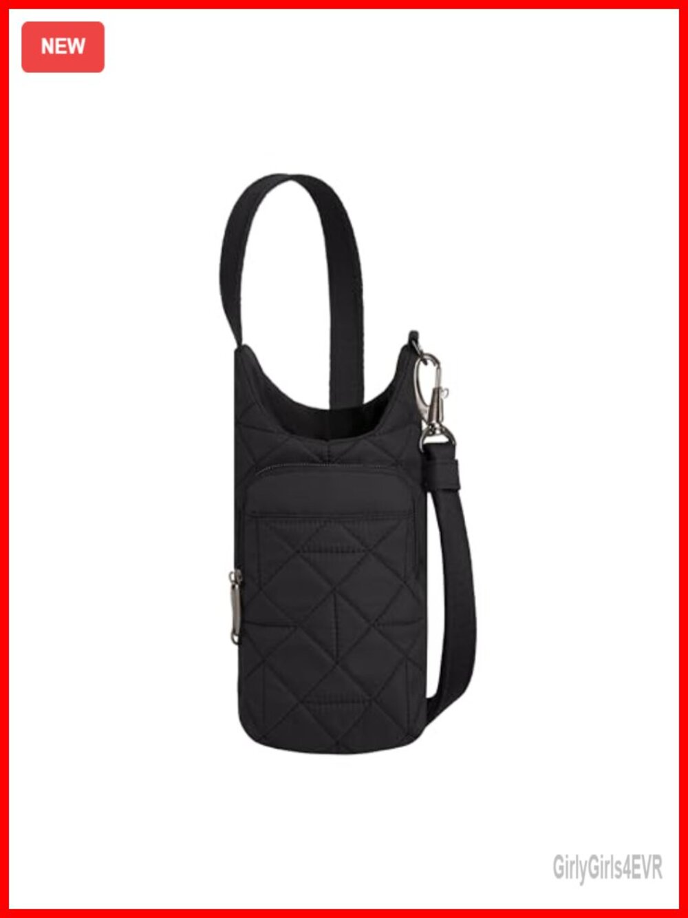 Anti-Theft Insulated Water Bottle Tote with RFID Blocking, Locking Compartments